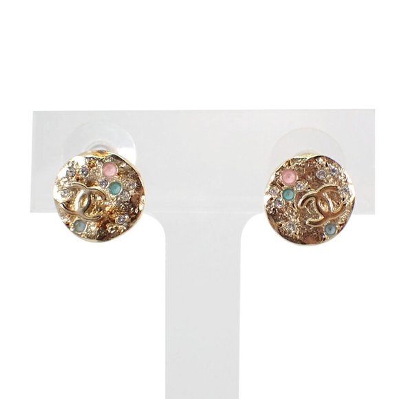 CHANEL Pink Logo Earrings - Picture 1 of 9